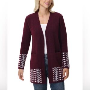Frye Burgundy Cozy Cardigan NWT